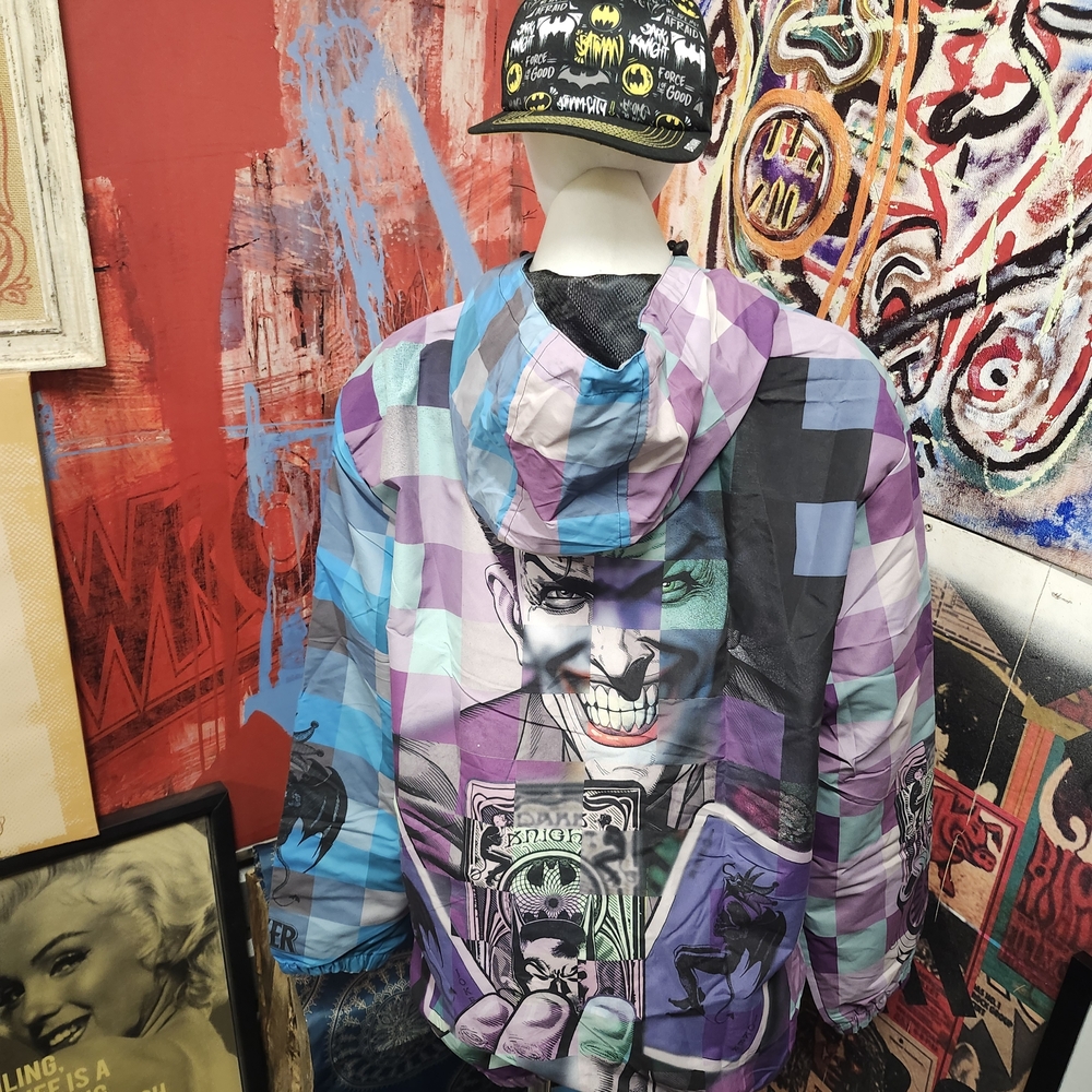 DC Comics Joker Vs Batman Checkered Windbreaker - Picture 5 of 16